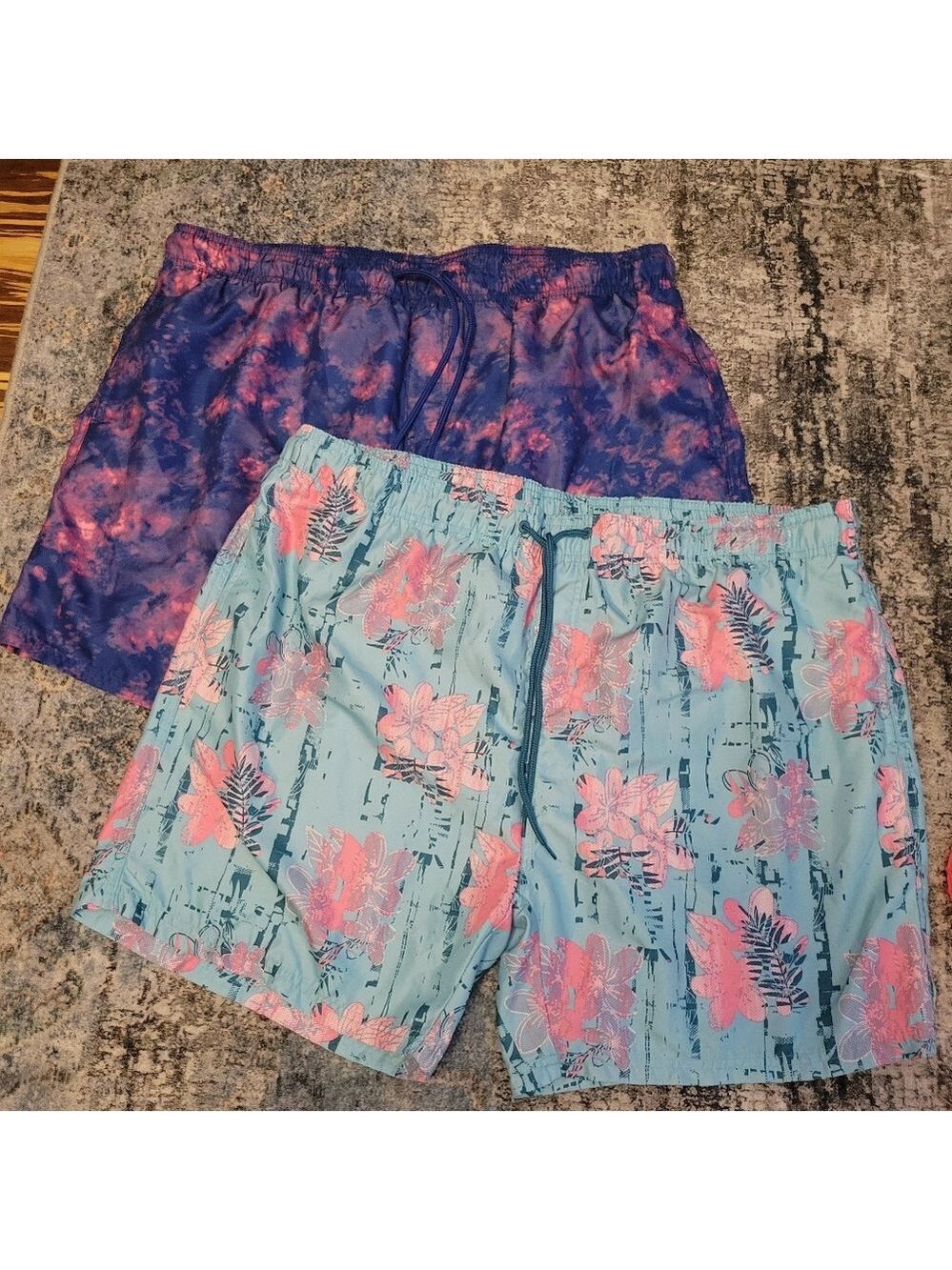 Burnside Colorful Floral and Tie-Dye Swim Shorts Size XXL